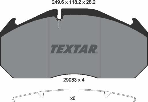 Textar 2908302 - Komplet Pločica, disk-kočnica www.molydon.hr