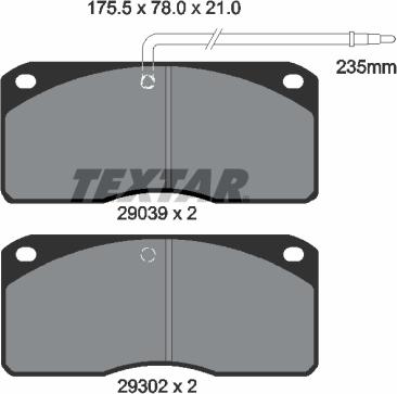 Textar 2903902 - Komplet Pločica, disk-kočnica www.molydon.hr