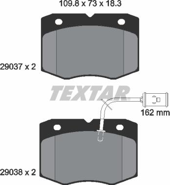 Textar 2903701 - Komplet Pločica, disk-kočnica www.molydon.hr