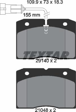 Textar 2914001 - Komplet Pločica, disk-kočnica www.molydon.hr