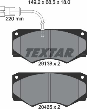 Textar 2913801 - Komplet Pločica, disk-kočnica www.molydon.hr