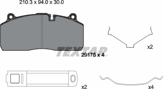 Textar 2917501 - Komplet Pločica, disk-kočnica www.molydon.hr