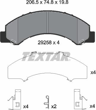 Textar 2925801 - Komplet Pločica, disk-kočnica www.molydon.hr