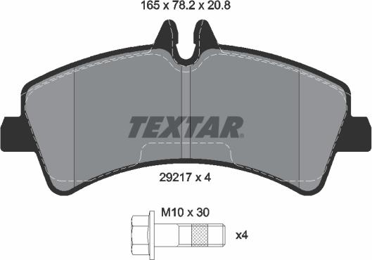 Textar 2921702 - Komplet Pločica, disk-kočnica www.molydon.hr