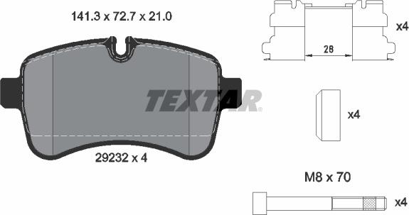 Textar 2923201 - Komplet Pločica, disk-kočnica www.molydon.hr