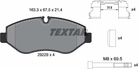 Textar 2922901 - Komplet Pločica, disk-kočnica www.molydon.hr