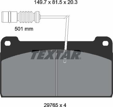 Textar 2976502 - Komplet Pločica, disk-kočnica www.molydon.hr