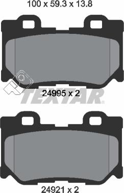 Textar 2499501 - Komplet Pločica, disk-kočnica www.molydon.hr