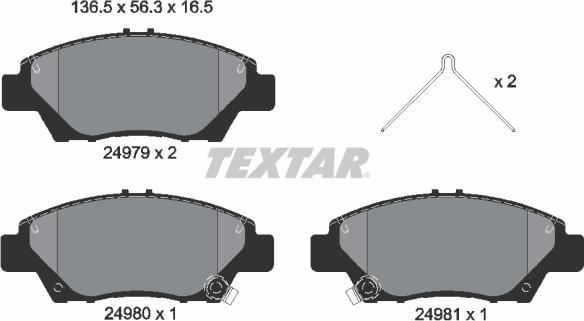 Textar 2497901 - Komplet Pločica, disk-kočnica www.molydon.hr