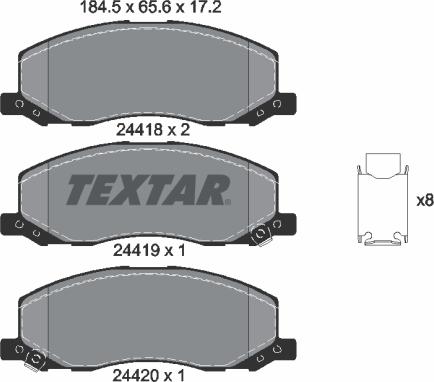 Textar 2441801 - Komplet Pločica, disk-kočnica www.molydon.hr