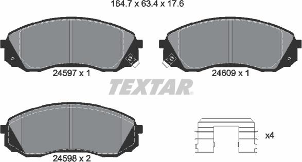 Textar 2459701 - Komplet Pločica, disk-kočnica www.molydon.hr