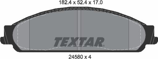 Textar 2458002 - Komplet Pločica, disk-kočnica www.molydon.hr