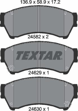 Textar 2458206 - Komplet Pločica, disk-kočnica www.molydon.hr