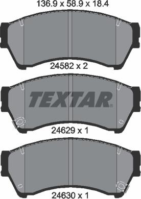 Textar 2458202 - Komplet Pločica, disk-kočnica www.molydon.hr