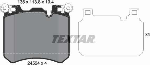 Textar 2452401 - Komplet Pločica, disk-kočnica www.molydon.hr