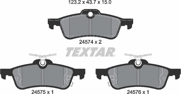 Textar 2457401 - Komplet Pločica, disk-kočnica www.molydon.hr