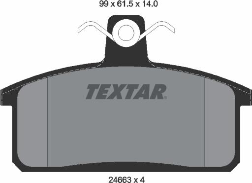 Textar 2466301 - Komplet Pločica, disk-kočnica www.molydon.hr