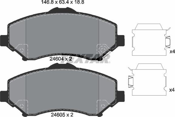 Textar 2460401 - Komplet Pločica, disk-kočnica www.molydon.hr