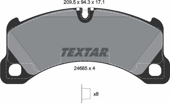 Textar 2468501 - Komplet Pločica, disk-kočnica www.molydon.hr