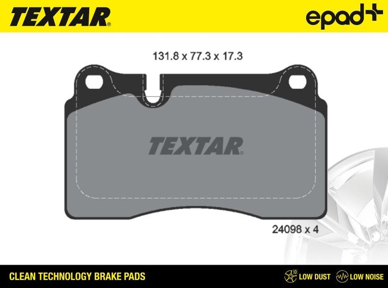 Textar 2409801CP - Komplet Pločica, disk-kočnica www.molydon.hr