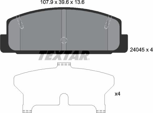 Textar 2404501 - Komplet Pločica, disk-kočnica www.molydon.hr