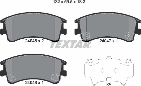 Textar 2404601 - Komplet Pločica, disk-kočnica www.molydon.hr