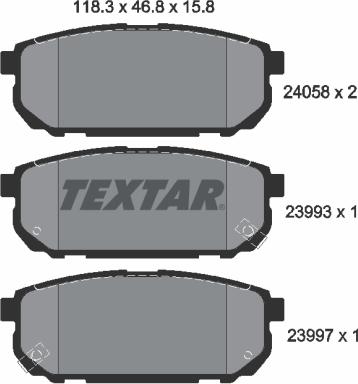 Textar 2405801 - Komplet Pločica, disk-kočnica www.molydon.hr