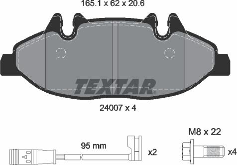 Textar 2400701 - Komplet Pločica, disk-kočnica www.molydon.hr