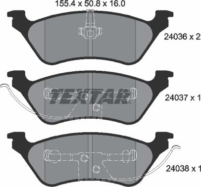 Textar 2403601 - Komplet Pločica, disk-kočnica www.molydon.hr