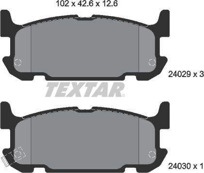 Textar 2402901 - Komplet Pločica, disk-kočnica www.molydon.hr