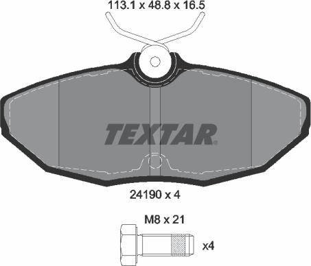 Textar 2419001 - Komplet Pločica, disk-kočnica www.molydon.hr