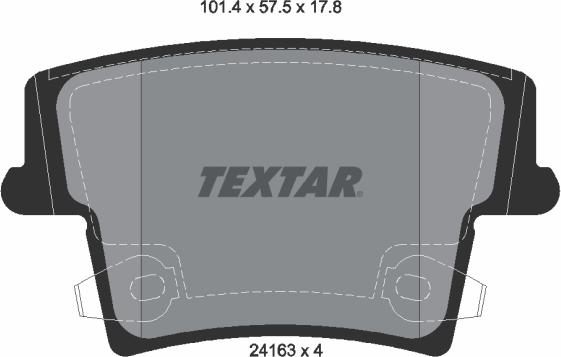 Textar 2416301 - Komplet Pločica, disk-kočnica www.molydon.hr