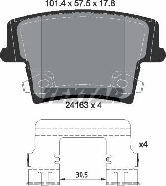 Textar 2416303 - Komplet Pločica, disk-kočnica www.molydon.hr