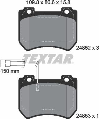 Textar 2485201 - Komplet Pločica, disk-kočnica www.molydon.hr