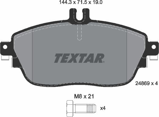 Textar 2486901 - Komplet Pločica, disk-kočnica www.molydon.hr