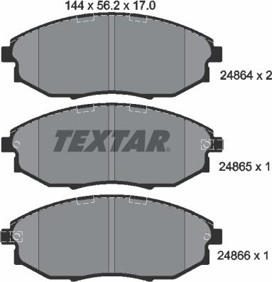 Textar 2486401 - Komplet Pločica, disk-kočnica www.molydon.hr