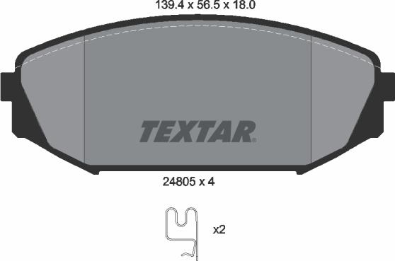 Textar 2480501 - Komplet Pločica, disk-kočnica www.molydon.hr