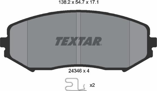 Textar 2434601 - Komplet Pločica, disk-kočnica www.molydon.hr