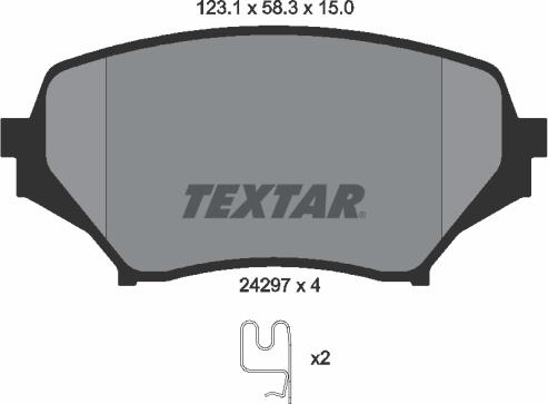 Textar 2429701 - Komplet Pločica, disk-kočnica www.molydon.hr