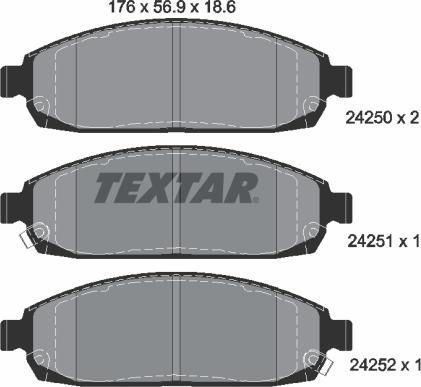 Textar 2425001 - Komplet Pločica, disk-kočnica www.molydon.hr