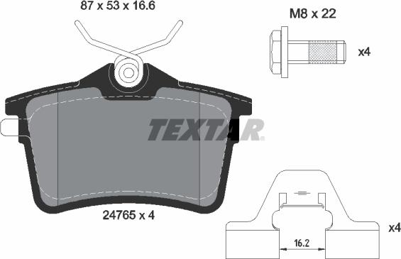 Textar 2476501 - Komplet Pločica, disk-kočnica www.molydon.hr