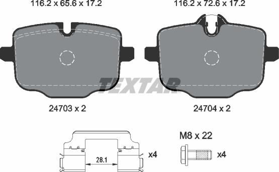 Textar 2470303 - Komplet Pločica, disk-kočnica www.molydon.hr