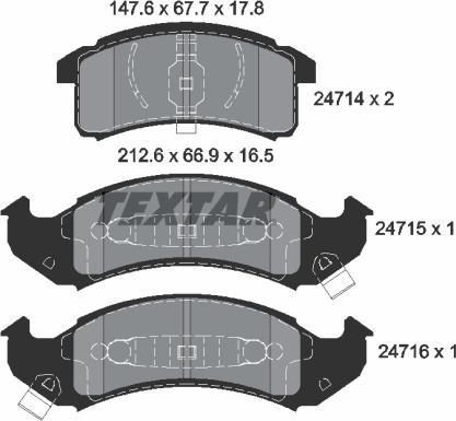 Textar 2471401 - Komplet Pločica, disk-kočnica www.molydon.hr