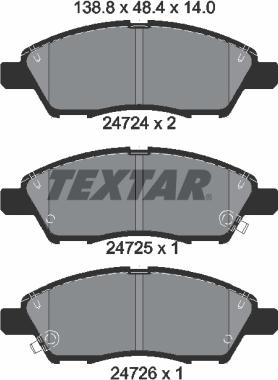 Textar 2472401 - Komplet Pločica, disk-kočnica www.molydon.hr