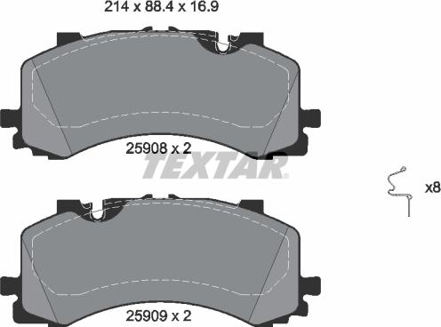 Textar 2590801 - Komplet Pločica, disk-kočnica www.molydon.hr