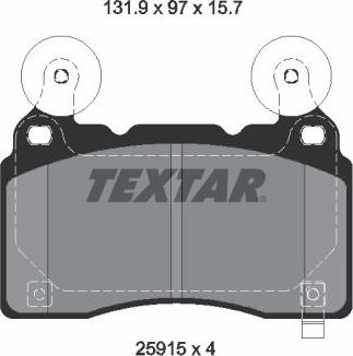 Textar 2591501 - Komplet Pločica, disk-kočnica www.molydon.hr