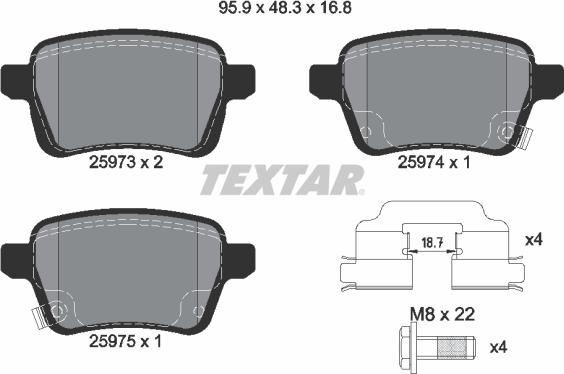 Textar 2597301 - Komplet Pločica, disk-kočnica www.molydon.hr