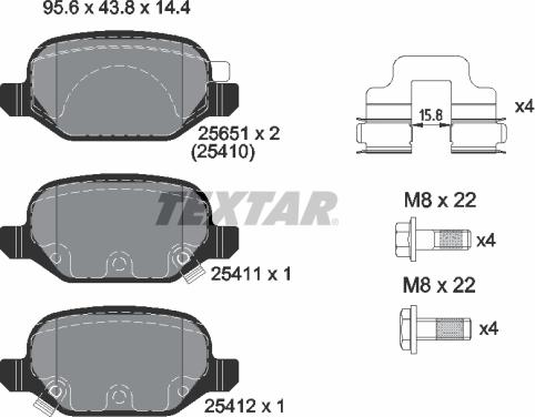 Textar 2541001 - Komplet Pločica, disk-kočnica www.molydon.hr