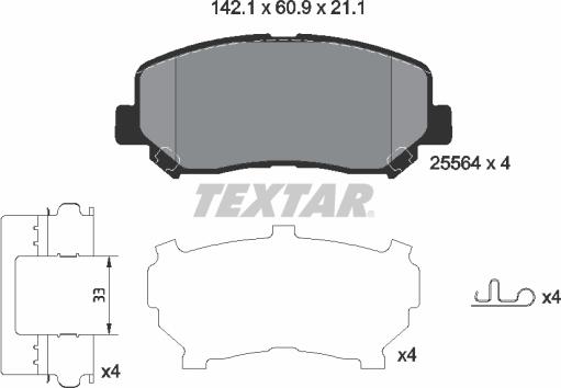 Textar 2556403 - Komplet Pločica, disk-kočnica www.molydon.hr