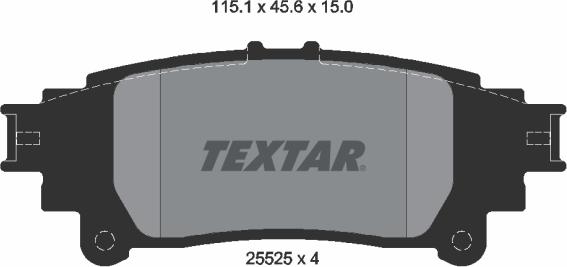 Textar 2552503 - Komplet Pločica, disk-kočnica www.molydon.hr